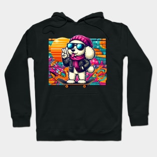 Funny Poodle with Sunglasses Hoodie